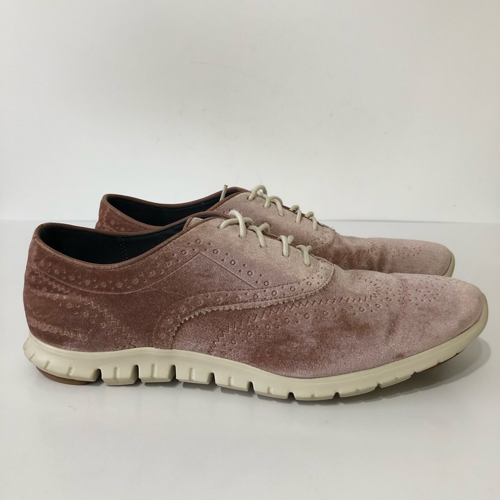 Cole Haan Zero Grand OS Rose Suede Oxford Shoes Wingtip